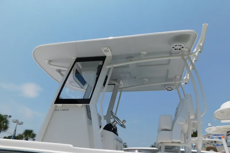 Slide: The Image of 2026 Pair Customs 24 Center Console DV Offshore boat with sleek design and modern features. - 19