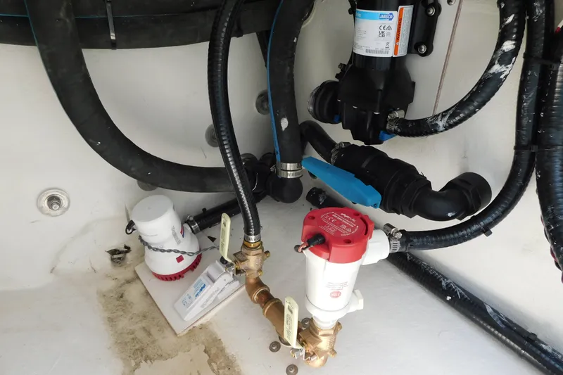 Slide: The Image of Bilge pump system in 2026 Pair Customs 24 Center Console DV Offshore boat. - 42