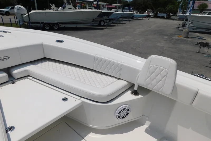 Slide: The Image of Luxurious seating on 2026 Pair Customs 24 Center Console DV Offshore boat. - 34