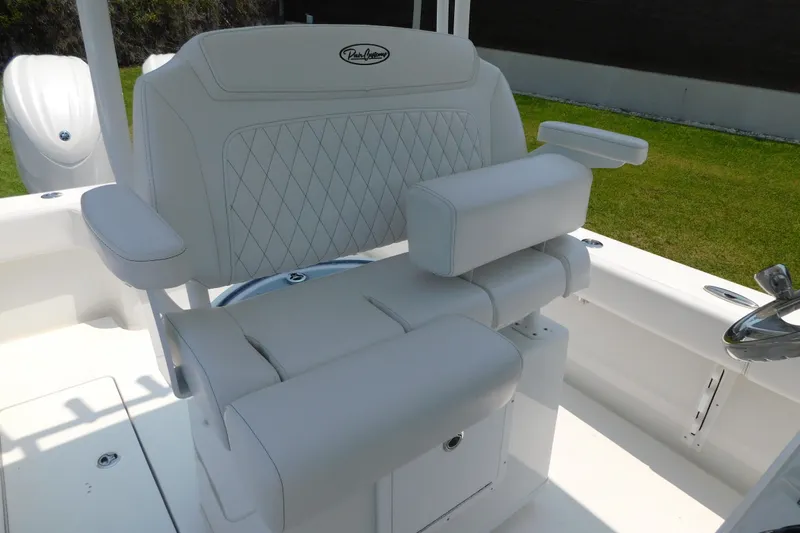Slide: The Image of Luxurious seating on 2026 Pair Customs 24 Center Console DV Offshore boat. - 6