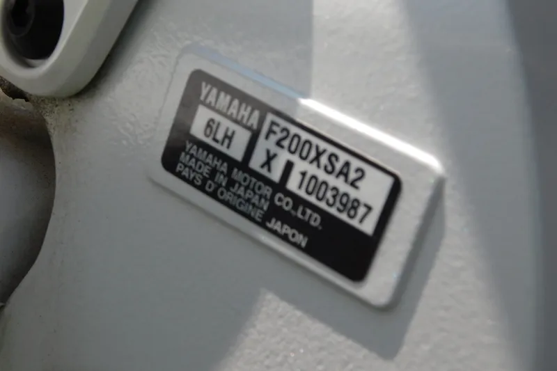 Slide: The Image of Yamaha engine label on 2026 Pair Customs 24 Center Console DV Offshore boat. - 45