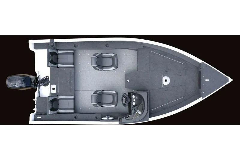 Slide: The Image of Manufacturer Provided Image: Top view of a 2020 Lund 1675 Adventure SS fishing boat. - 25