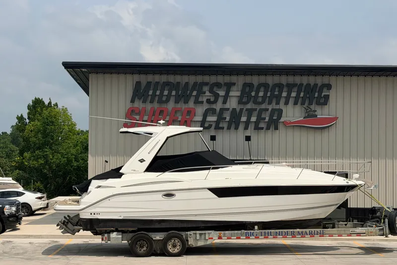 The Image of 2018 Monterey 355 Sport Yacht at Midwest Boating Center on trailer. - 1