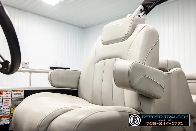 Slide: The Image of Luxurious captain's chair in 2021 Bennington SVSR boat by Reeder Trausch Marine. - 41