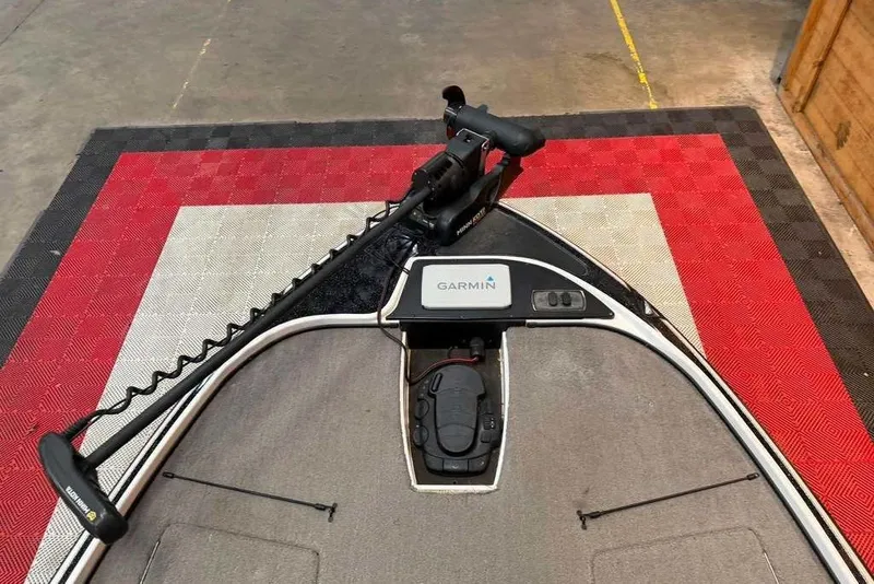 Slide: The Image of Front deck of a 2017 Nitro Z18 boat with Garmin equipment. - 7