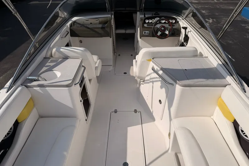 Slide: The Image of 2007 Regal 2700 Bowrider interior with seating, steering wheel, and dashboard. - 10