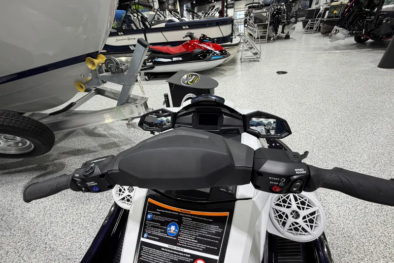Slide: The Image of 2026 Yamaha WaveRunner VX Cruiser HO dashboard and controls in showroom setting. - 3