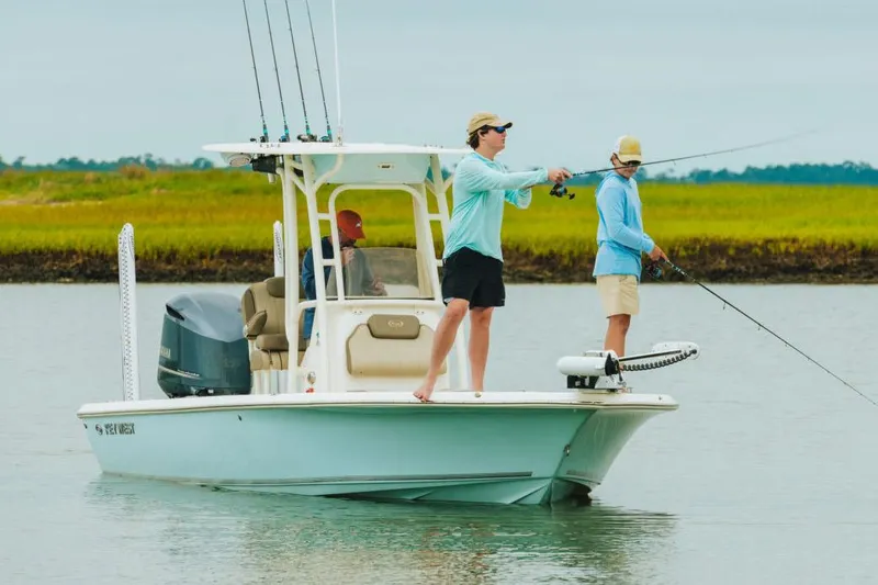 Slide: The Image of Manufacturer Provided Image: Anglers fishing on a 2026 Key West 250 Bay Reef boat. - 28