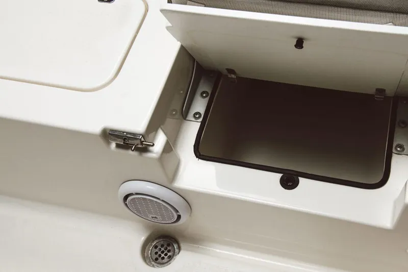 Slide: The Image of Manufacturer Provided Image: Key West 250 Bay Reef 2026 boat storage compartment and speaker. - 33