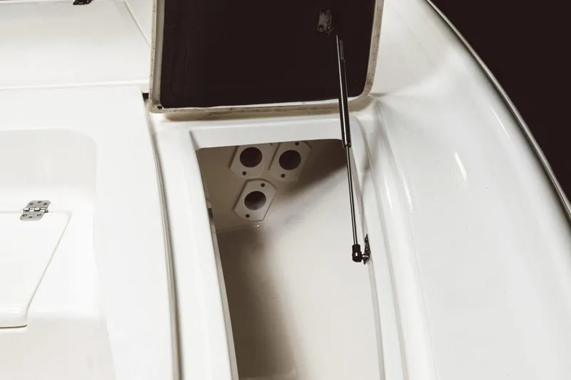 Slide: The Image of Manufacturer Provided Image: Key West 250 Bay Reef 2026, open storage compartment on boat. - 34