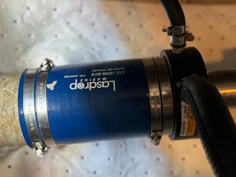 Slide: The Image of A blue Lasdrop Marine seal system is attached to a pipe. - 25