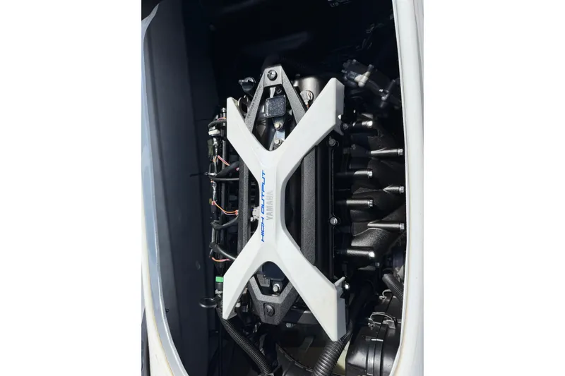 Slide: The Image of 2024 Yamaha Waverunner engine showcasing high output performance components. - 15