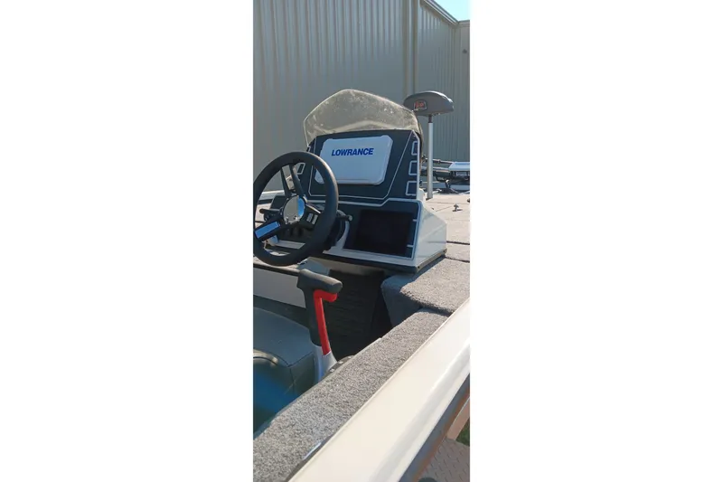Slide: The Image of 2025 Ranger ALPHA 208 boat dashboard with Lowrance navigation system. - 10