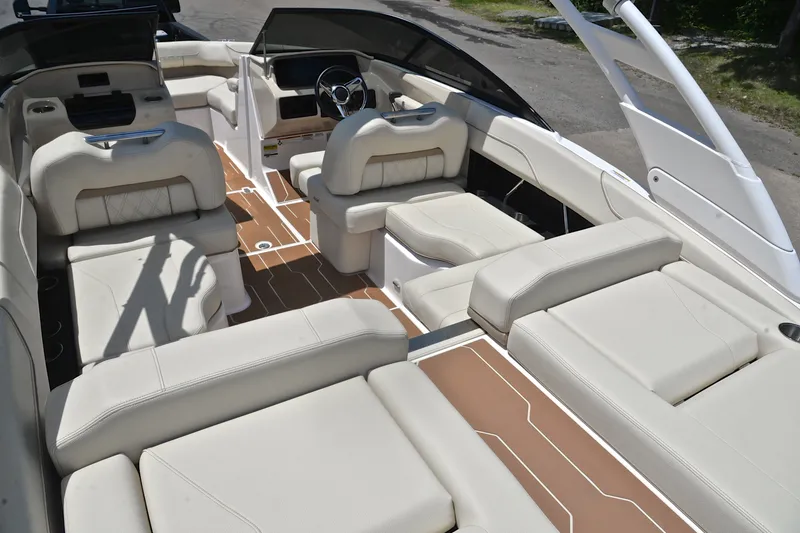 Slide: The Image of Luxurious interior of 2020 Regal LS2 Surf boat with spacious seating and modern design. - 25