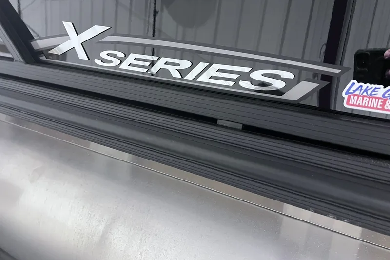 Slide: The Image of Sylvan X3 2026 boat with X Series branding and marine sticker. - 4