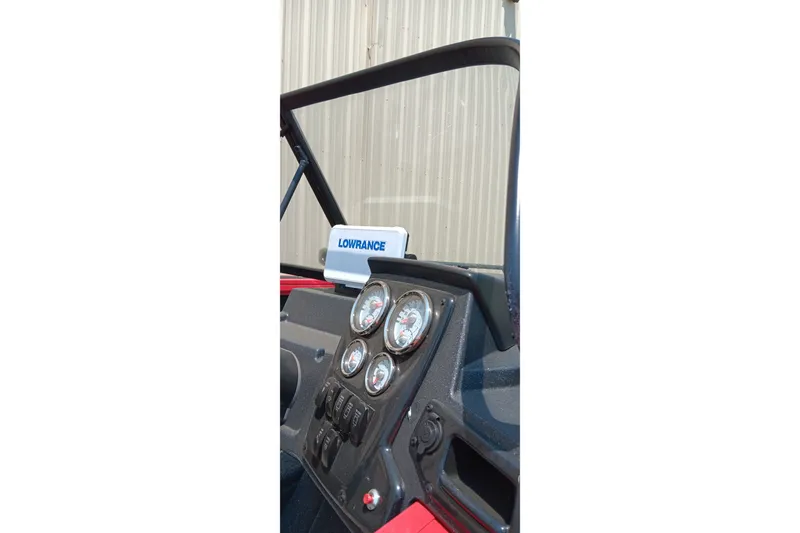 Slide: The Image of Dashboard of 2026 Tracker Targa V-18 Combo boat with Lowrance display. - 11