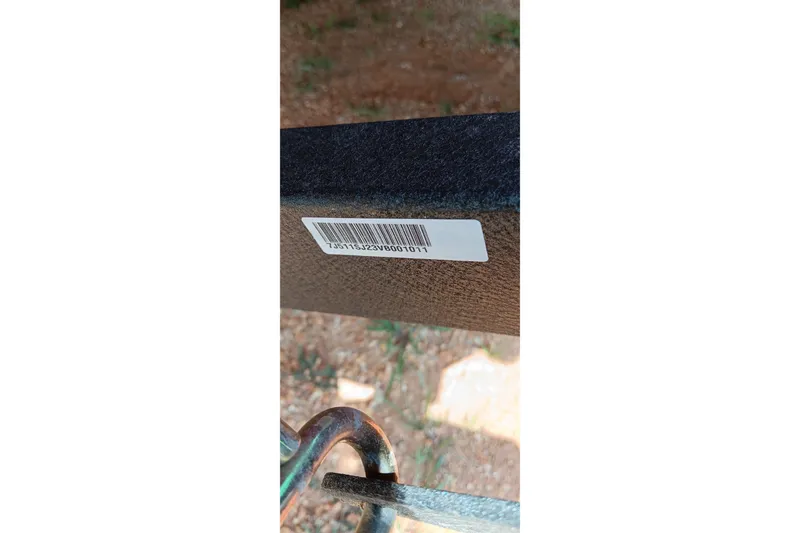 Slide: The Image of Barcode on Tracker Targa V-18 Combo 2026 boat, close-up view. - 22