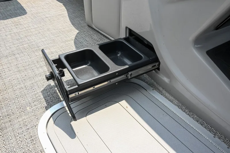 Slide: The Image of Pull-out storage compartment in 2025 Barletta Lusso 25UCA boat interior. - 20