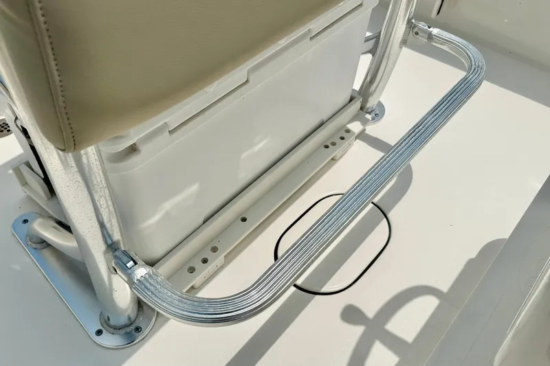 Slide: The Image of Footrest and seat detail on 2025 Key West 188 Bay Reef boat. - 22