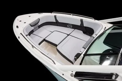 Slide: The Image of 2026 Chaparral 280 OSX boat interior with spacious seating and sleek design. - 14