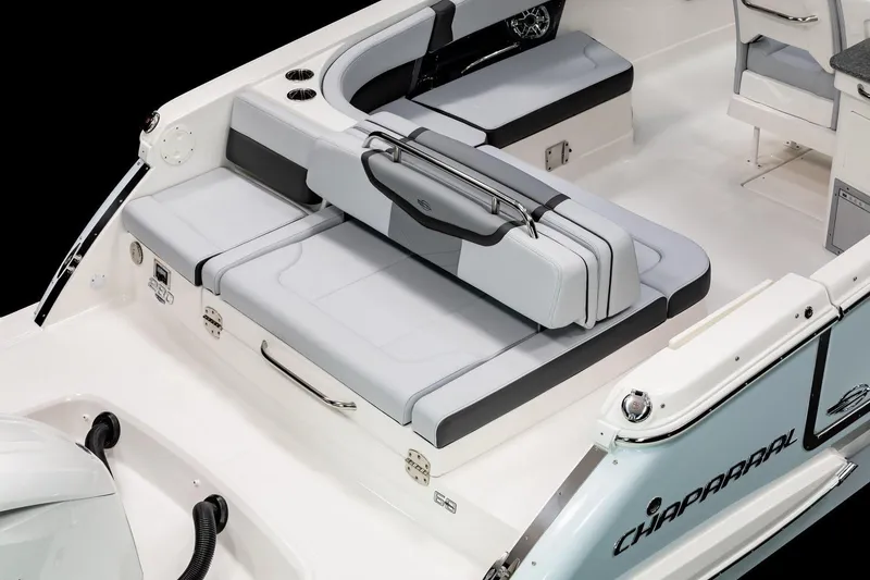 Slide: The Image of Manufacturer Provided Image: 2025 Chaparral 280 OSX boat interior with sleek seating and modern design. - 1