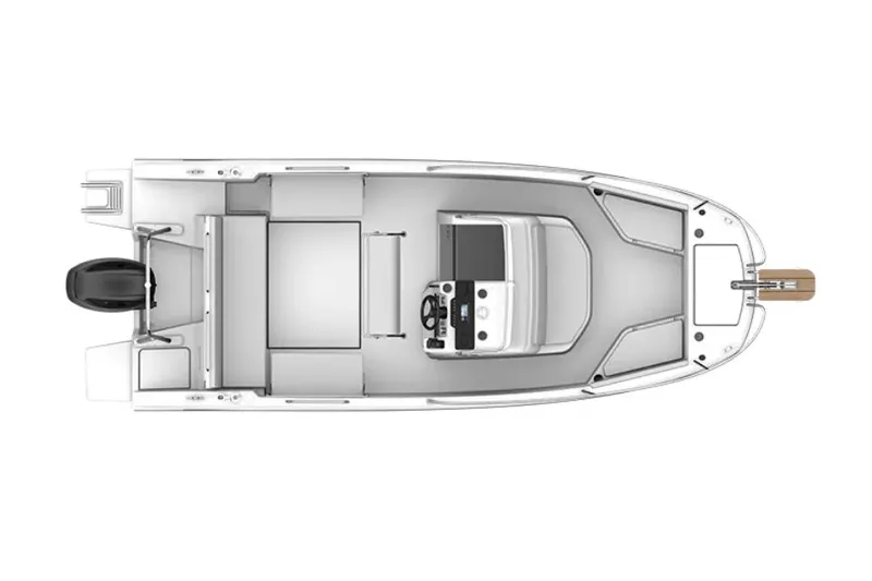 Slide: The Image of Manufacturer Provided Image: 2025 Beneteau Flyer 7 SPACEdeck top view, showcasing spacious deck layout and modern design. - 5