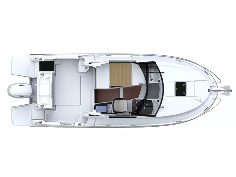 Slide: The Image of Manufacturer Provided Image: Top view of 2026 Beneteau Antares 7 boat layout, showcasing interior and deck design. - 9