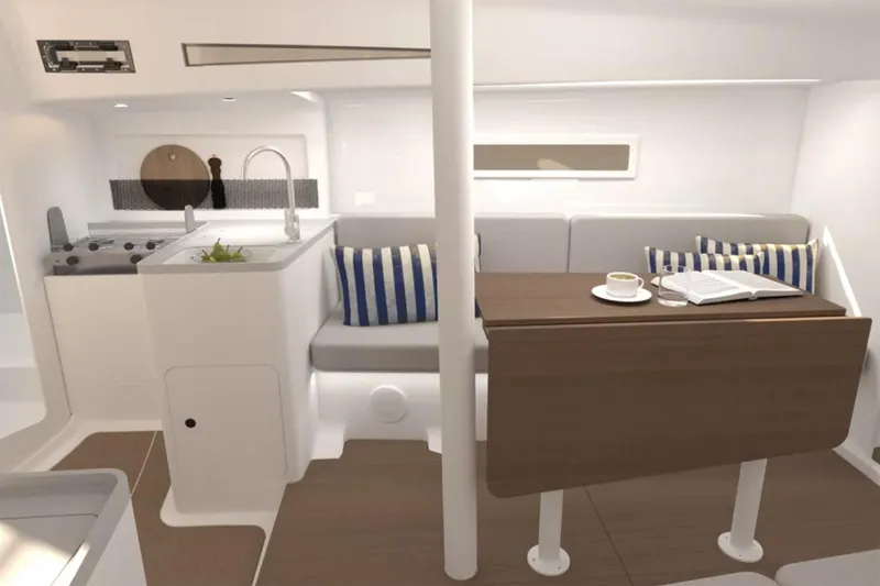 Slide: The Image of Manufacturer Provided Image: Interior of Beneteau First 30 yacht, model year 2026. - 4