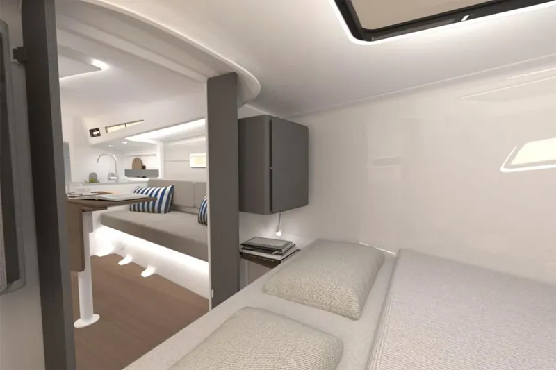 Slide: The Image of Manufacturer Provided Image: Interior of Beneteau First 30 yacht, model year 2026. - 6