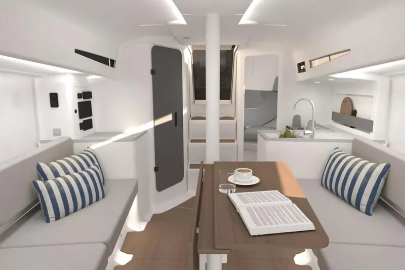 Slide: The Image of Manufacturer Provided Image: Interior of Beneteau First 30 yacht, modern and stylish, year 2026. - 3