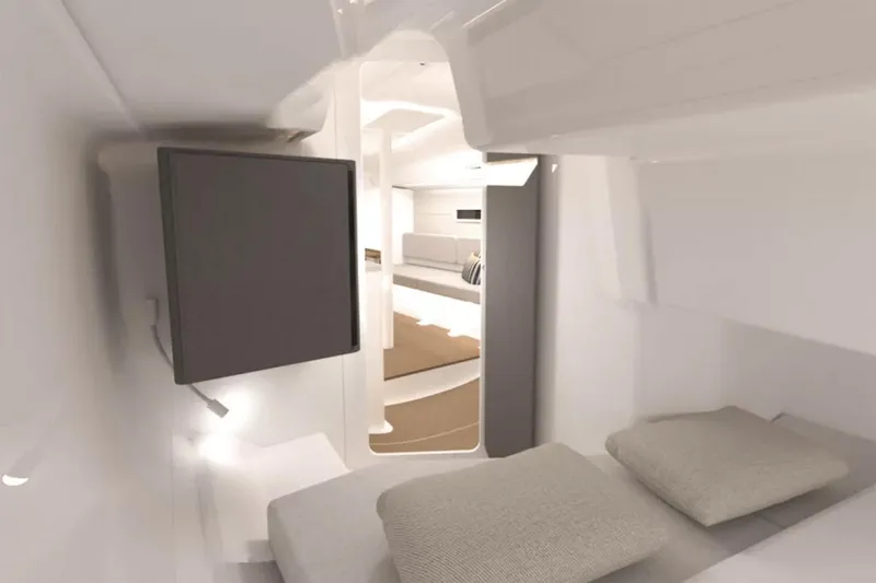 Slide: The Image of Manufacturer Provided Image: Interior of 2026 Beneteau First 30 yacht cabin. - 5