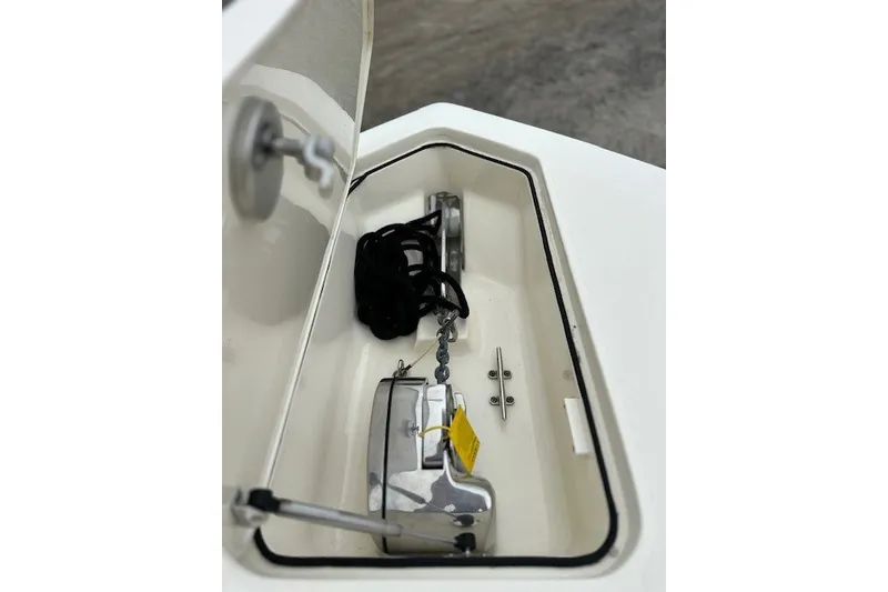 Slide: The Image of Anchor storage compartment on a 2016 Scout 255 LXF boat. - 10