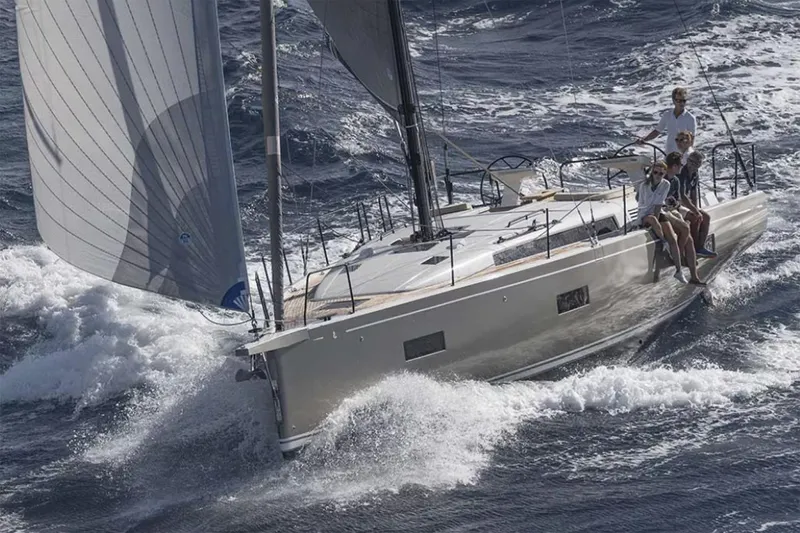 The Image of Manufacturer Provided Image: 2026 Beneteau First 44 sailing yacht navigating through ocean waves. - 0