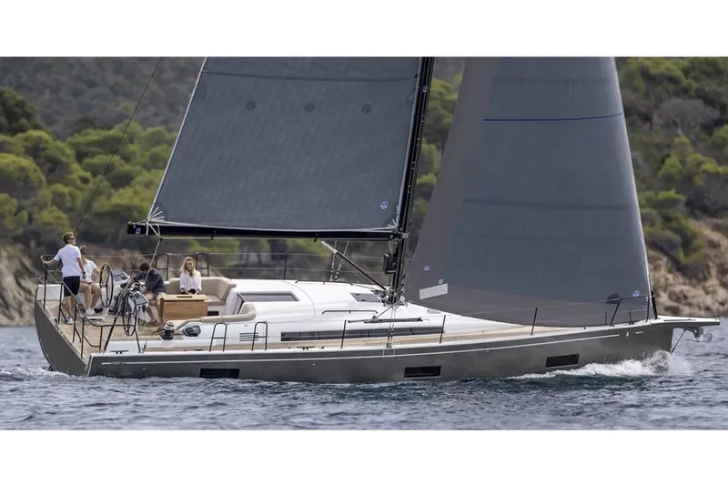 Slide: The Image of Manufacturer Provided Image: 2026 Beneteau First 44 sailing yacht on water, featuring sleek design and spacious deck. - 3