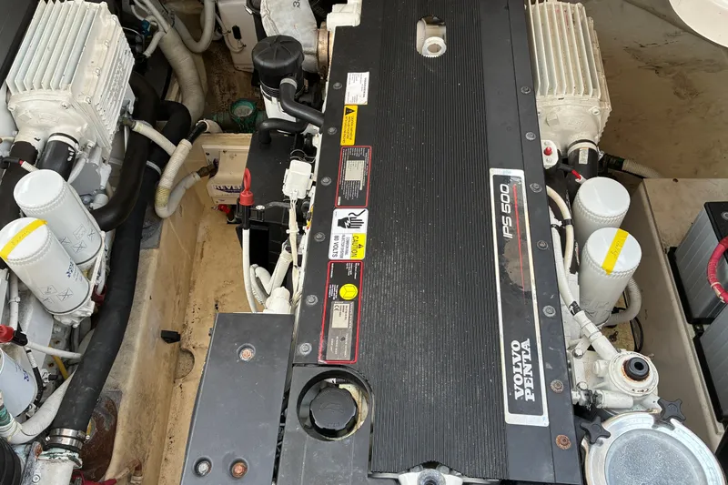 Slide: The Image of Engine compartment of a 2007 Tiara 3900 Sovran with Volvo Penta IPS 500. - 63