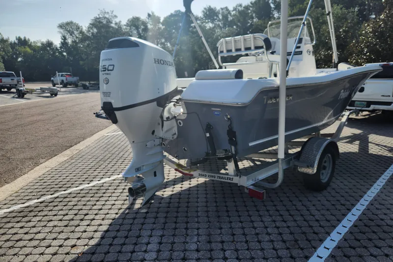 Slide: The Image of 2023 Tidewater 196 CC Adventure boat on trailer with Honda 150 VTEC engine. - 10