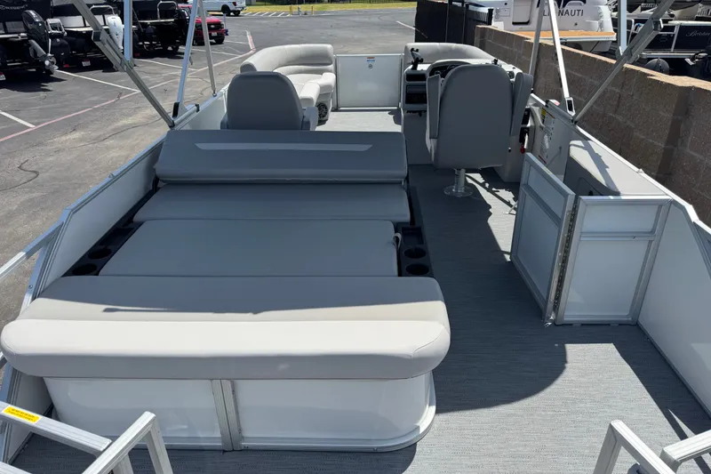 Slide: The Image of 2027 Godfrey Xperience 2286 Flip Lounge pontoon boat with spacious seating and modern design. - 15