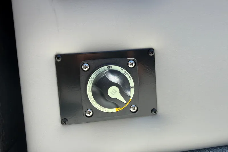 Slide: The Image of Battery switch on 2026 Premier 230 Sunsation RL boat dashboard. - 11