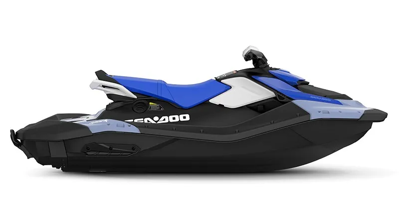 The Image of A Sea-Doo Spark for 3 with 90 hp, blue and white design, iBR package. - 1