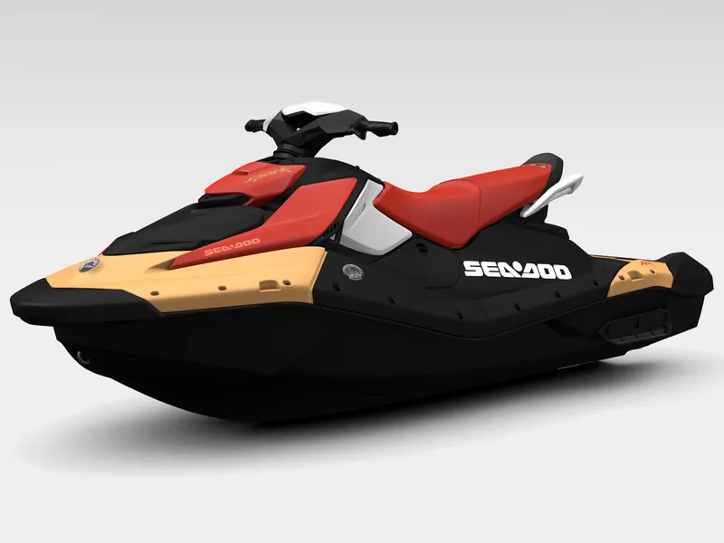 Slide: The Image of A Sea-Doo Spark for 3 with 90 hp, featuring a convenience package and iBR. - 3
