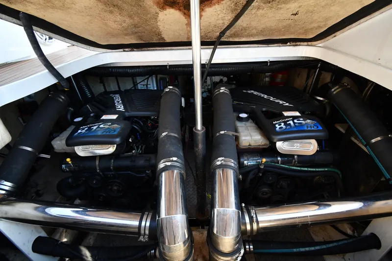 Slide: The Image of Engine compartment of a 2006 Formula 40 Performance Cruiser with twin MerCruiser 8.1S HO engines. - 51