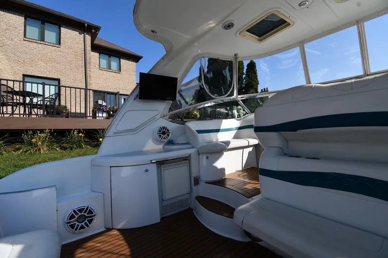 Slide: The Image of Interior of a 2006 Formula 40 Performance Cruiser with seating and entertainment system. - 21