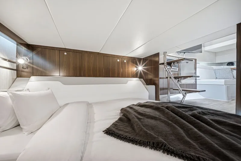 Slide: The Image of Luxurious interior cabin of 2022 Cruisers Yachts 42 GLS I/O with modern design. - 28