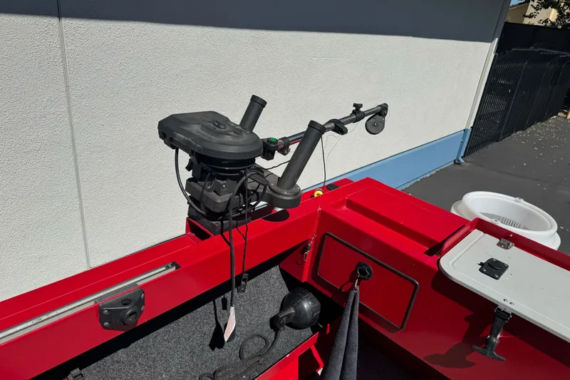 Slide: The Image of Red KingFisher 2025 Discovery boat interior with mounted equipment, 2016 model. - 28