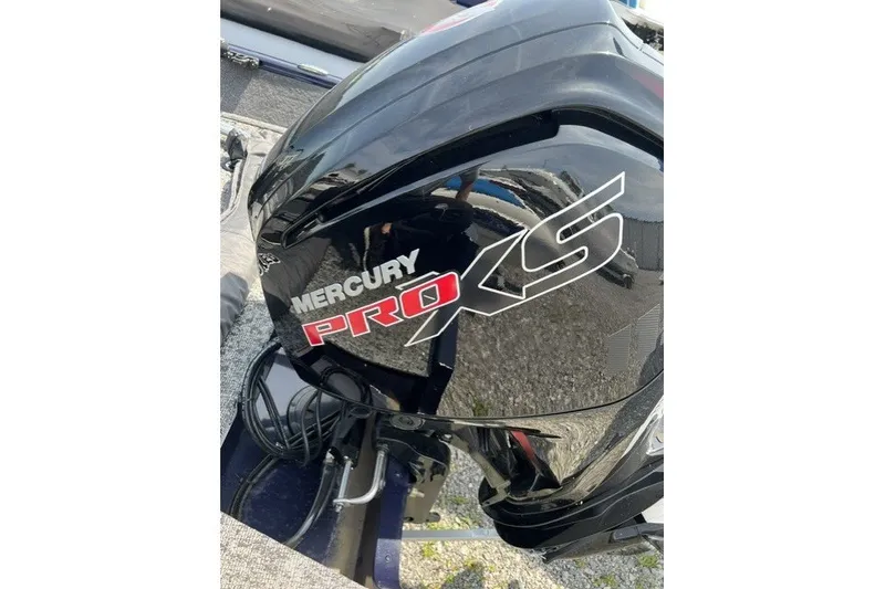 Slide: The Image of Mercury Pro XS engine on 2025 Tracker Pro Guide V-175 SC boat. - 8