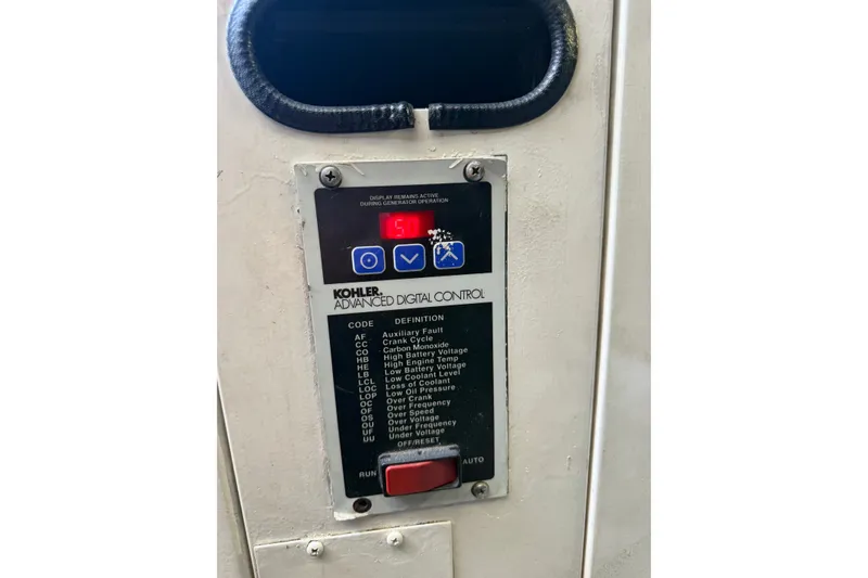 Slide: The Image of Kohler advanced digital control panel on 2008 Azimut 55E yacht. - 34