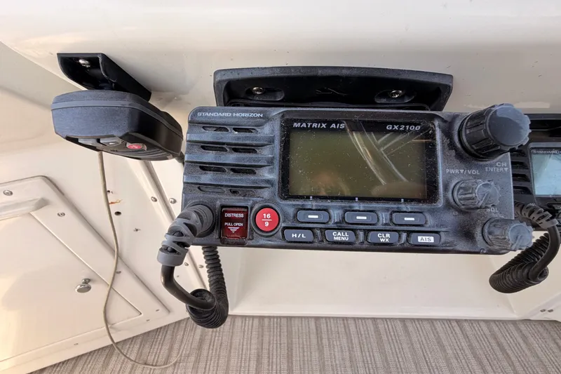 Slide: The Image of Standard Horizon Matrix AIS GX2100 radio on 1990 Californian 48 Motor Yacht. - 44
