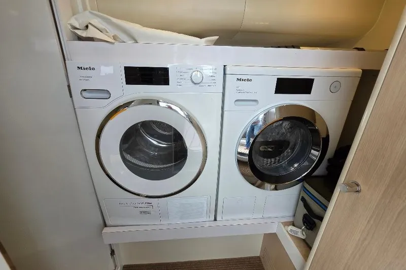 Slide: The Image of Laundry appliances aboard 2024 Sirena 58 Flybridge MY yacht. - 118