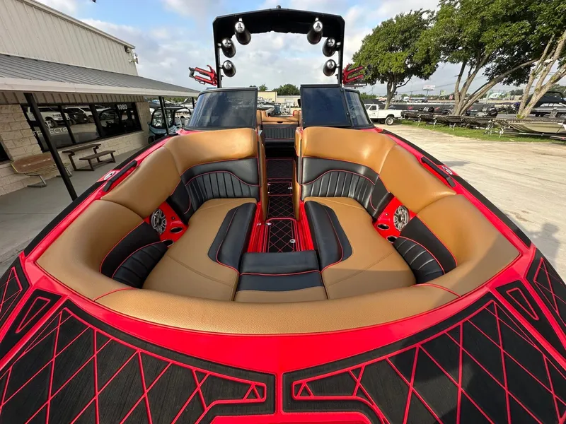 Slide: The Image of The image shows the interior of a 2023 MB SPORTS B52 with luxurious seating and modern details. - 28