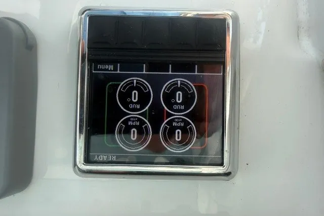 Slide: The Image of Control panel display on a 2019 Sea Hunt Gamefish 27 boat. - 27